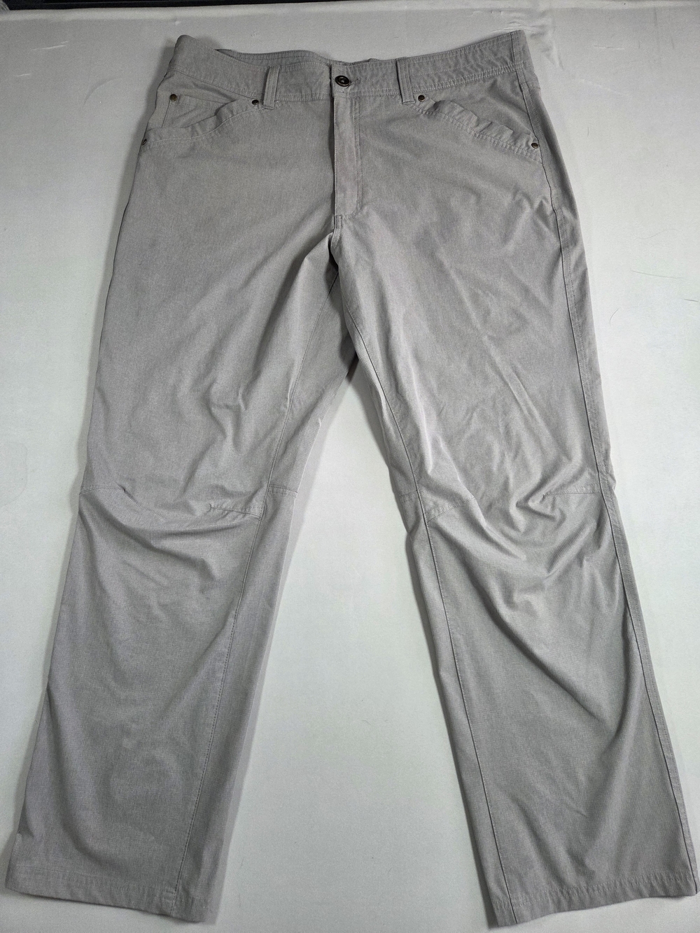 Killik Men's Light Gray Rip-Stop Pants Size 40x32